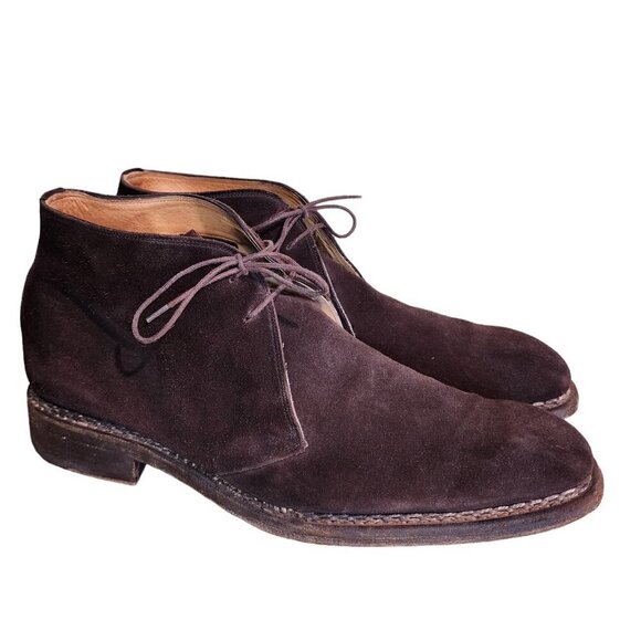 Calzoleria Harris Firenze Italy Suede Lace Up Chukka Boots for Barney's New York - Picture 1 of 14